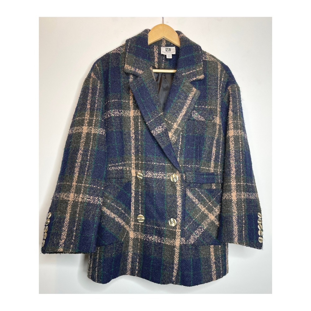 Vicky and Lucas Plaid Preppy Peacoat Clueless Blue‎ Green